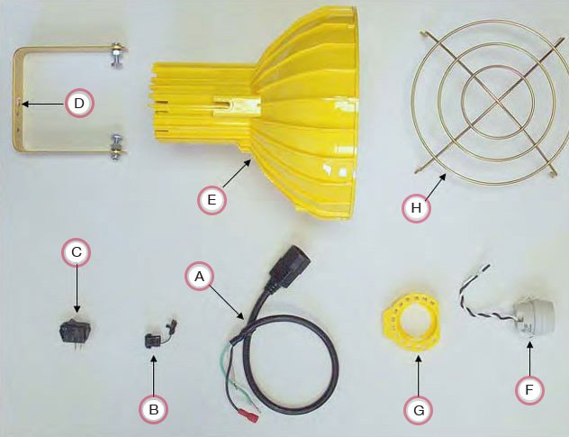 Polycarbonate Lamp Head Replacement Parts