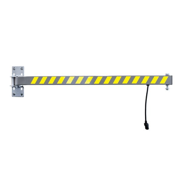 36 inch DL2 Loading Dock Light Arm grey finish with yellow safety stripes